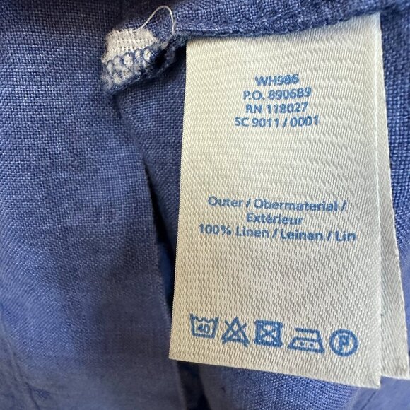 Boden Casual Linen Tunic Dress, Blue, Size US 4P - Picture 6 of 7